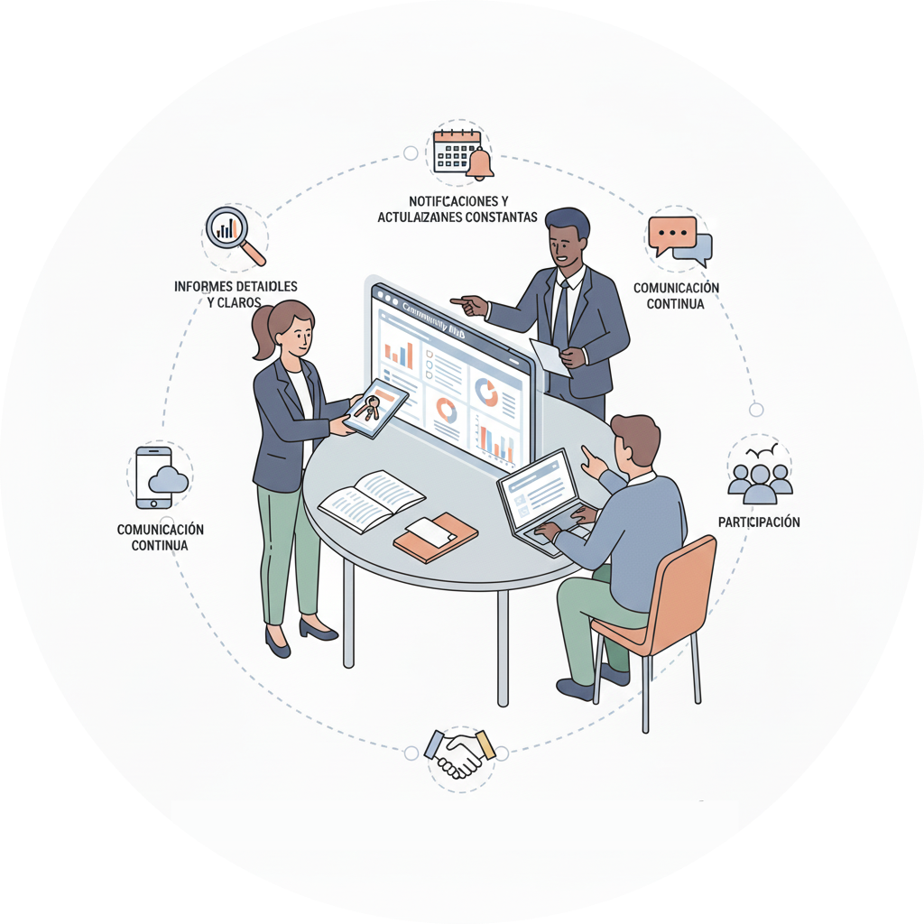 Transparencia y acceso a información en comunidades de propietarios con informes claros y notificaciones constantes